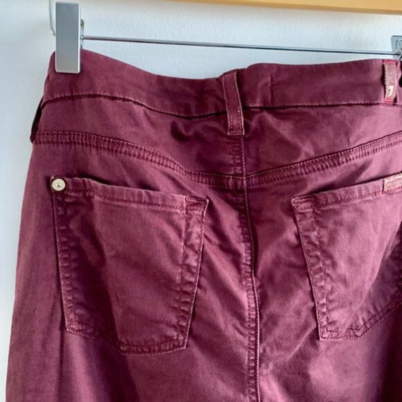 7famk B(AIR) Colour Ankle Skinny Jean Denim in Oxblood - Picture 11 of 16